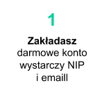 Załóż darmowe konto: wpisz NIP i swój email