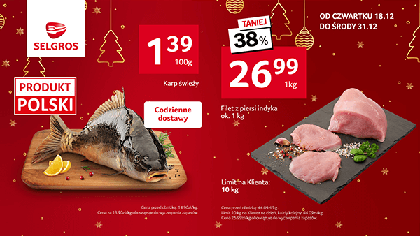 Selgros - promocja 18.12 - 31.12