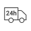 Samoch?d dostawczy z napisem 24 godziny