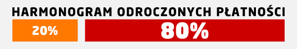 Harmonogram odroczonych płatności 20% | 80%